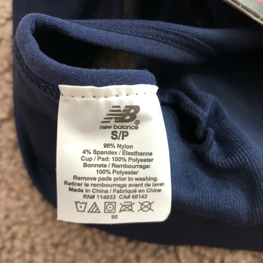 New Balance Navy Sports Bra - Picture 9 of 9